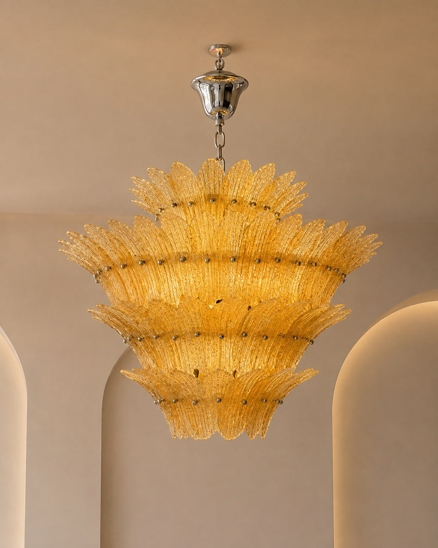 Luxury Amber Murano Glass Chandelier