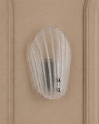 Elegant Clear Murano Glass Wall Sconce