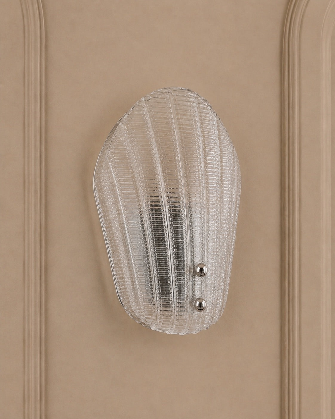 Elegant Clear Murano Glass Wall Sconce