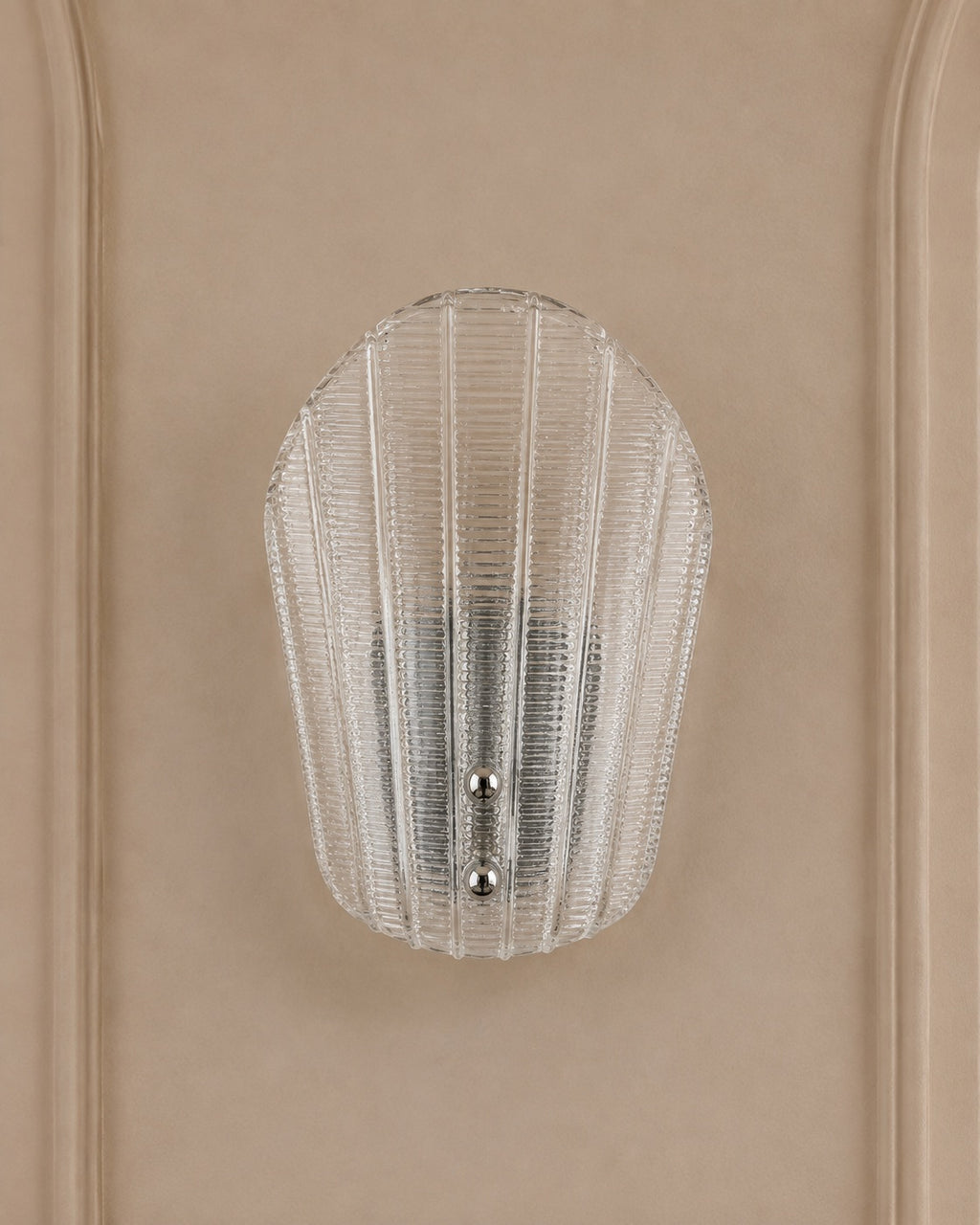 Elegant Clear Murano Glass Wall Sconce