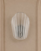 Elegant Clear Murano Glass Wall Sconce
