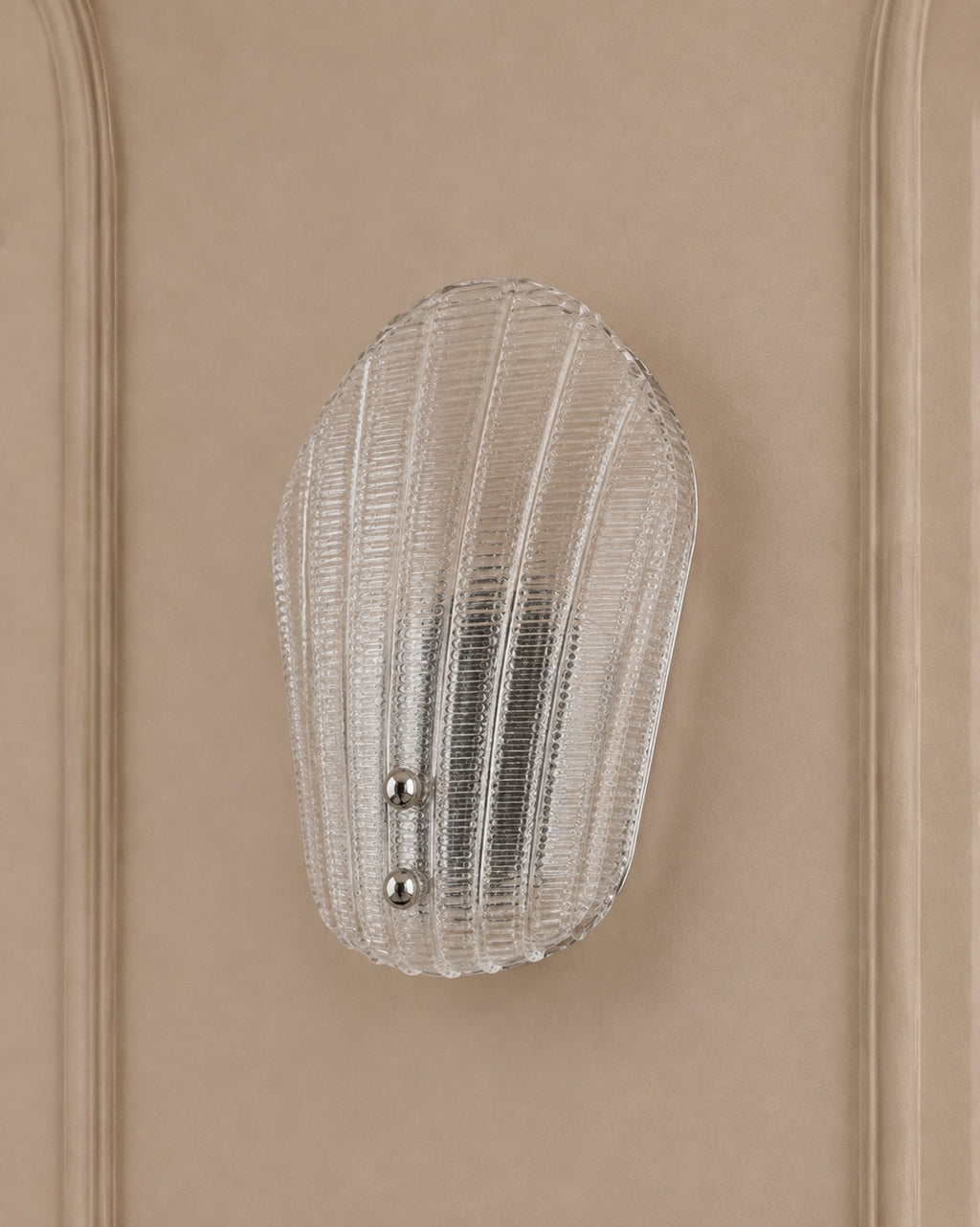 Elegant Clear Murano Glass Wall Sconce