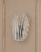 Elegant Clear Murano Glass Wall Sconce