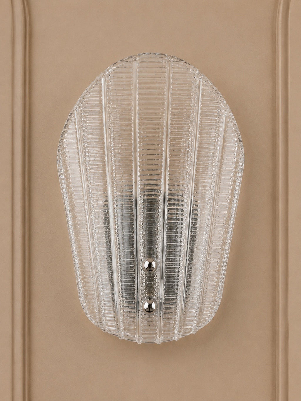 Elegant Clear Murano Glass Wall Sconce
