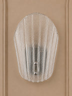 Elegant Clear Murano Glass Wall Sconce