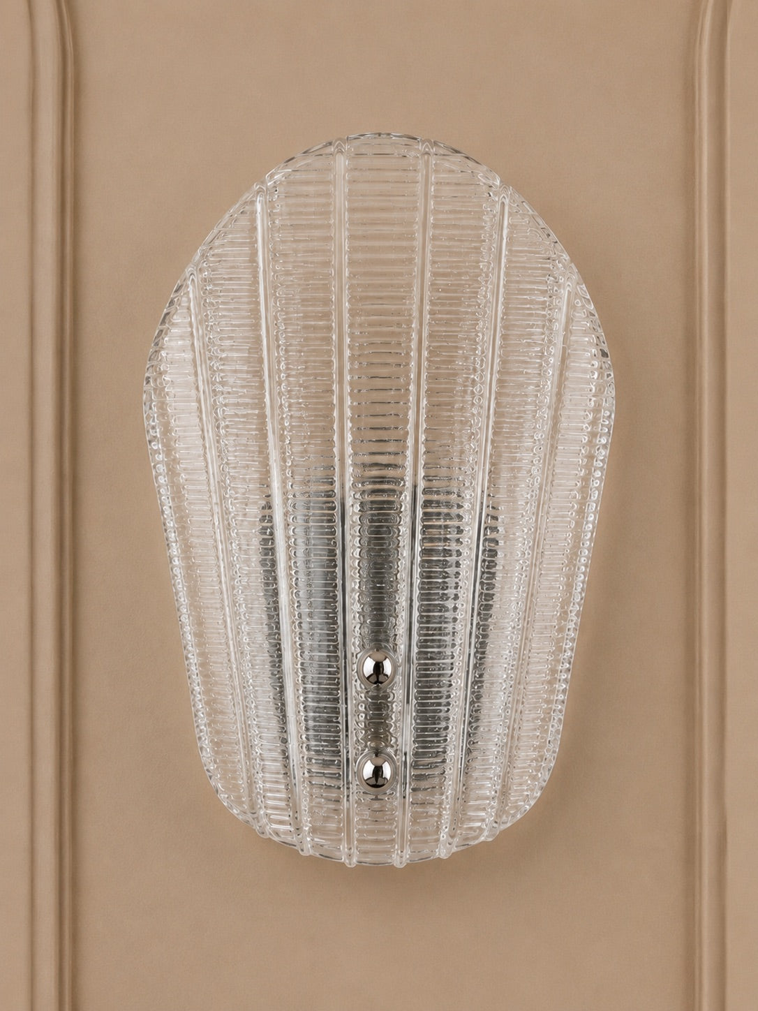 Elegant Clear Murano Glass Wall Sconce