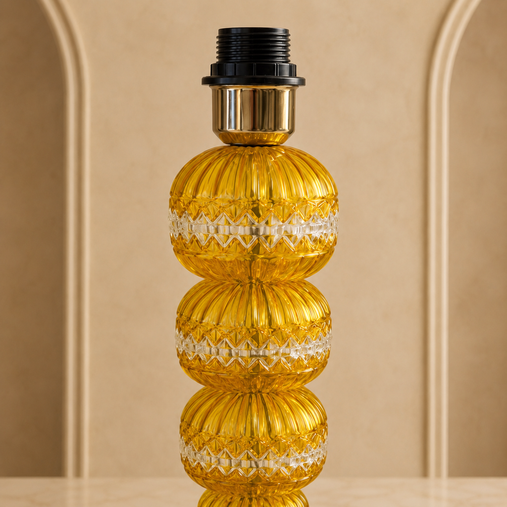 Amber Murano Glass Table Lamp