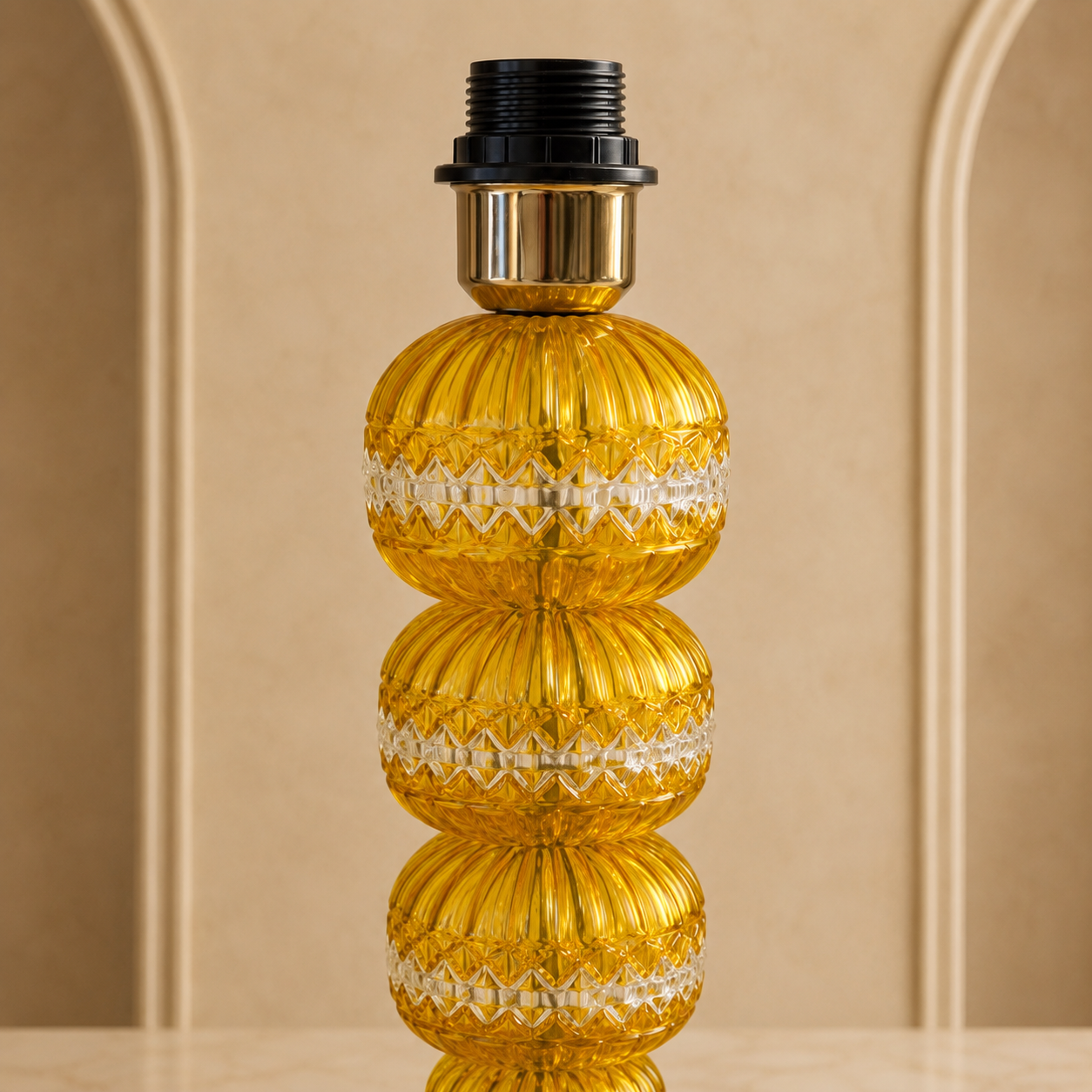 Amber Murano Glass Table Lamp