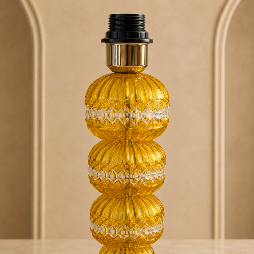 Amber Murano Glass Table Lamp