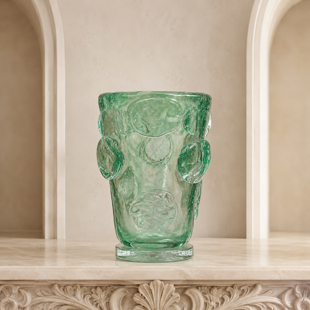 Green Murano Art Glass Vase