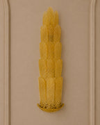 Amber Murano Glass Leaf Wall Sconce
