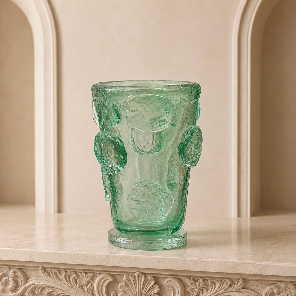 Green Murano Art Glass Vase