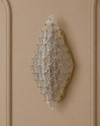 Clear Murano Glass Floral Wall Sconce