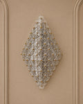 Clear Murano Glass Floral Wall Sconce