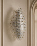 Clear Murano Glass Floral Wall Sconce