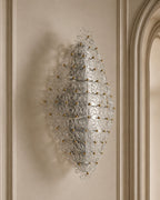 Clear Murano Glass Floral Wall Sconce