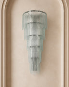 Clear Murano Glass Tiered Wall Sconce