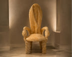 Carved Onyx Armchair with Serpentine Motifs