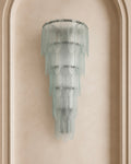 Clear Murano Glass Tiered Wall Sconce
