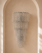 Clear Murano Glass Chain Wall Sconce