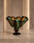 Smoked Murano Art Glass Centerpiece Bowl