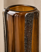 Smoked Murano Art Glass Vase