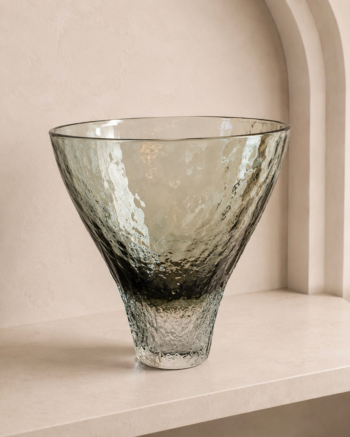 Smoked Murano Art Glass Vase