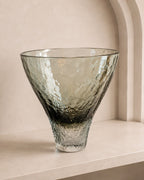 Smoked Murano Art Glass Vase