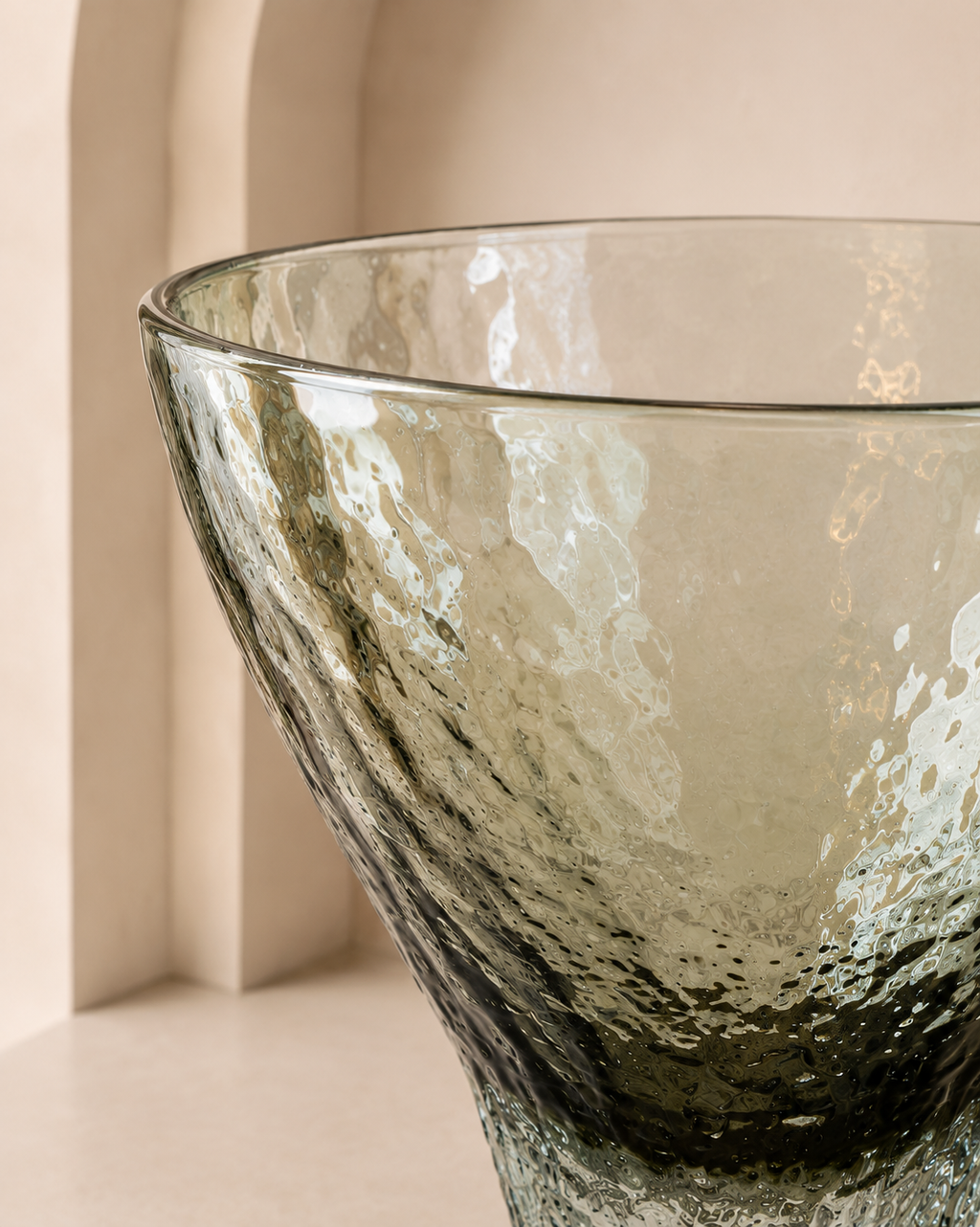 Smoked Murano Art Glass Vase