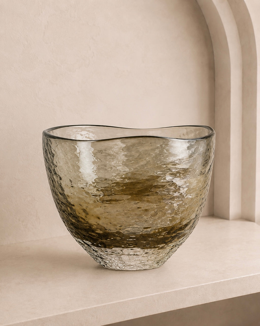 Smoked Murano Art Glass Centerpiece Bowl