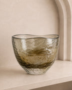 Smoked Murano Art Glass Centerpiece Bowl