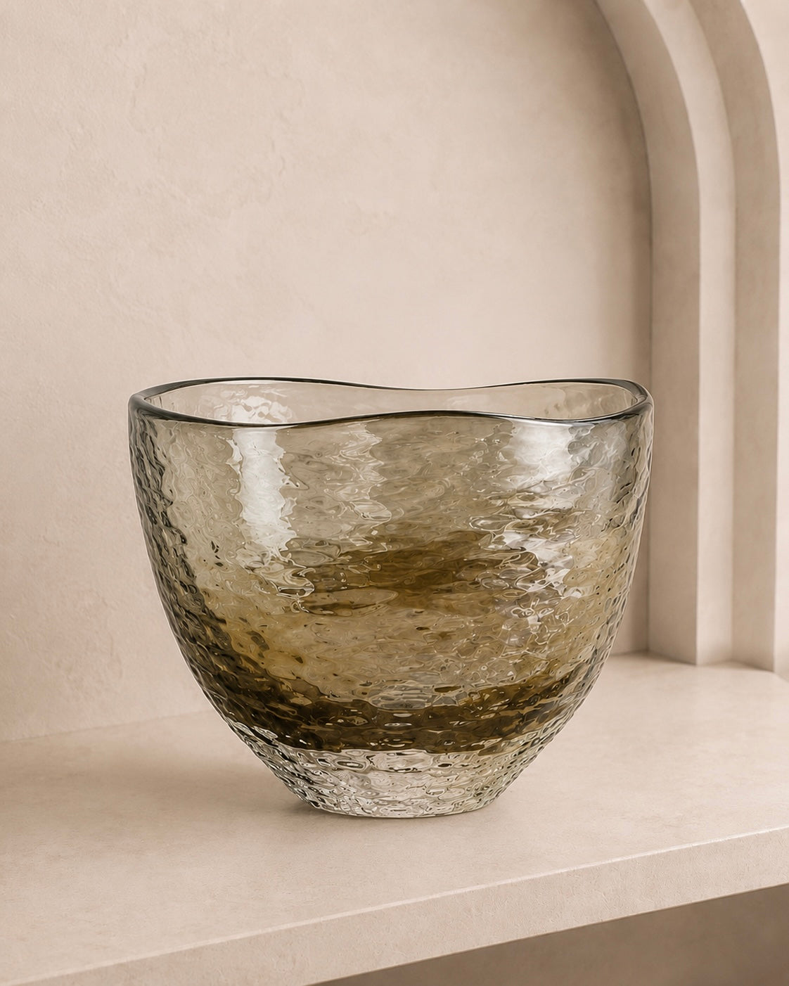 Smoked Murano Art Glass Centerpiece Bowl