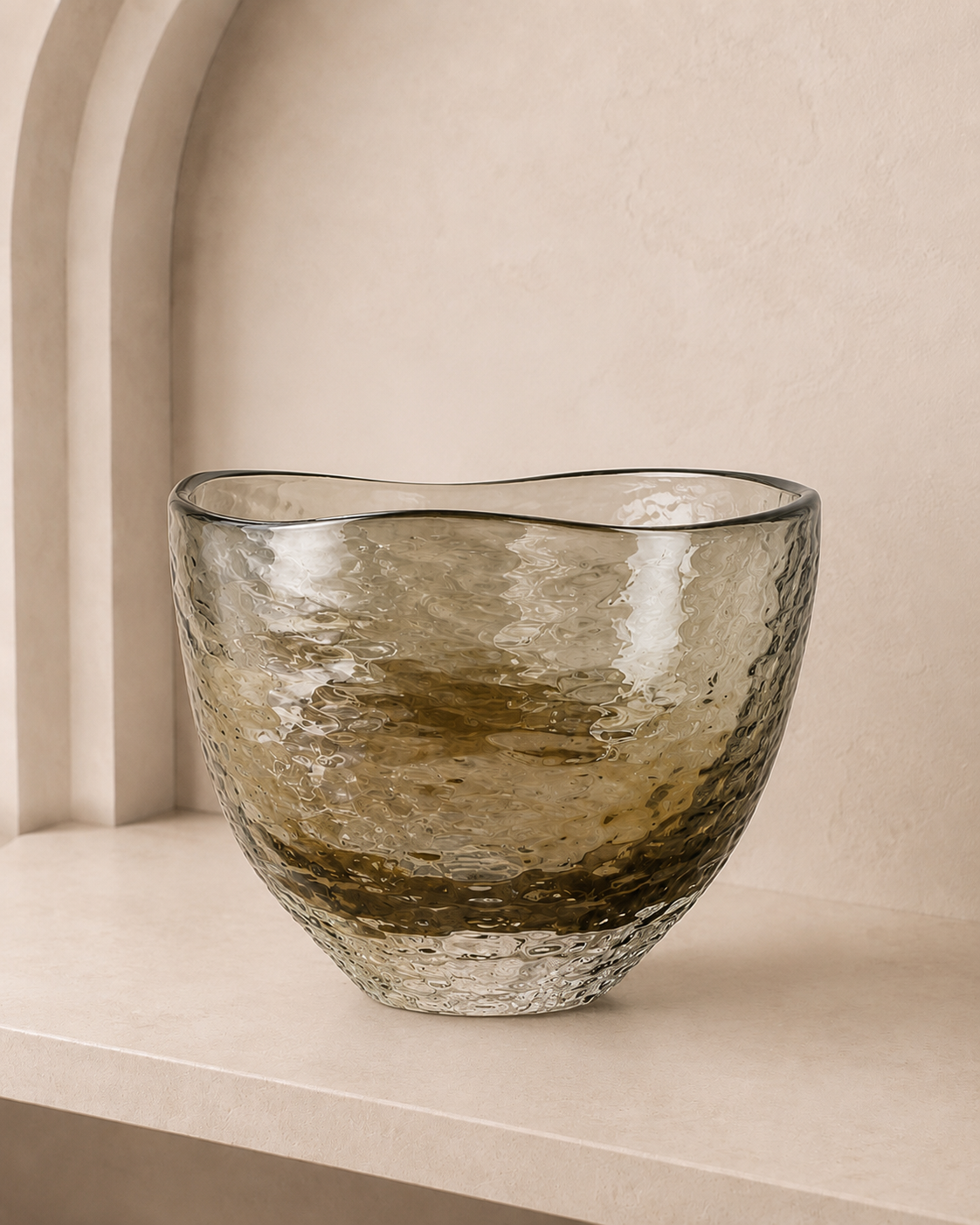 Smoked Murano Art Glass Centerpiece Bowl